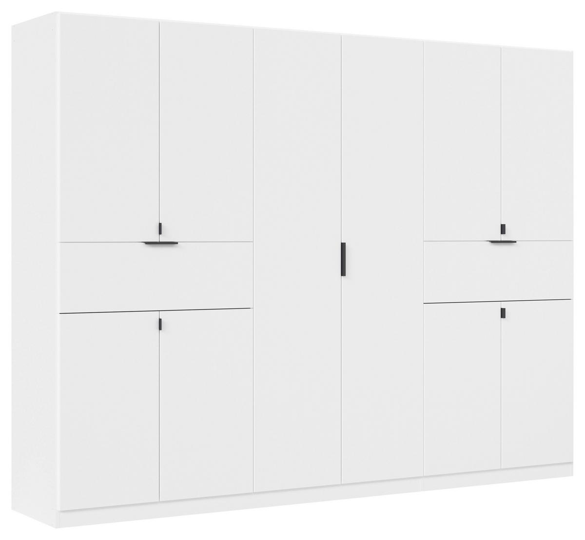 Drehtürenschrank Ticao Weiß B: 271 cm - Weiß, MODERN, Holzwerkstoff (271/210/54cm) - Rauch Möbel