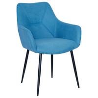 Stolička s podrúčkami Tyrkys/čierna - čierna/tyrkysová, Modern, kov/drevo (57/85/60cm) - Mömax