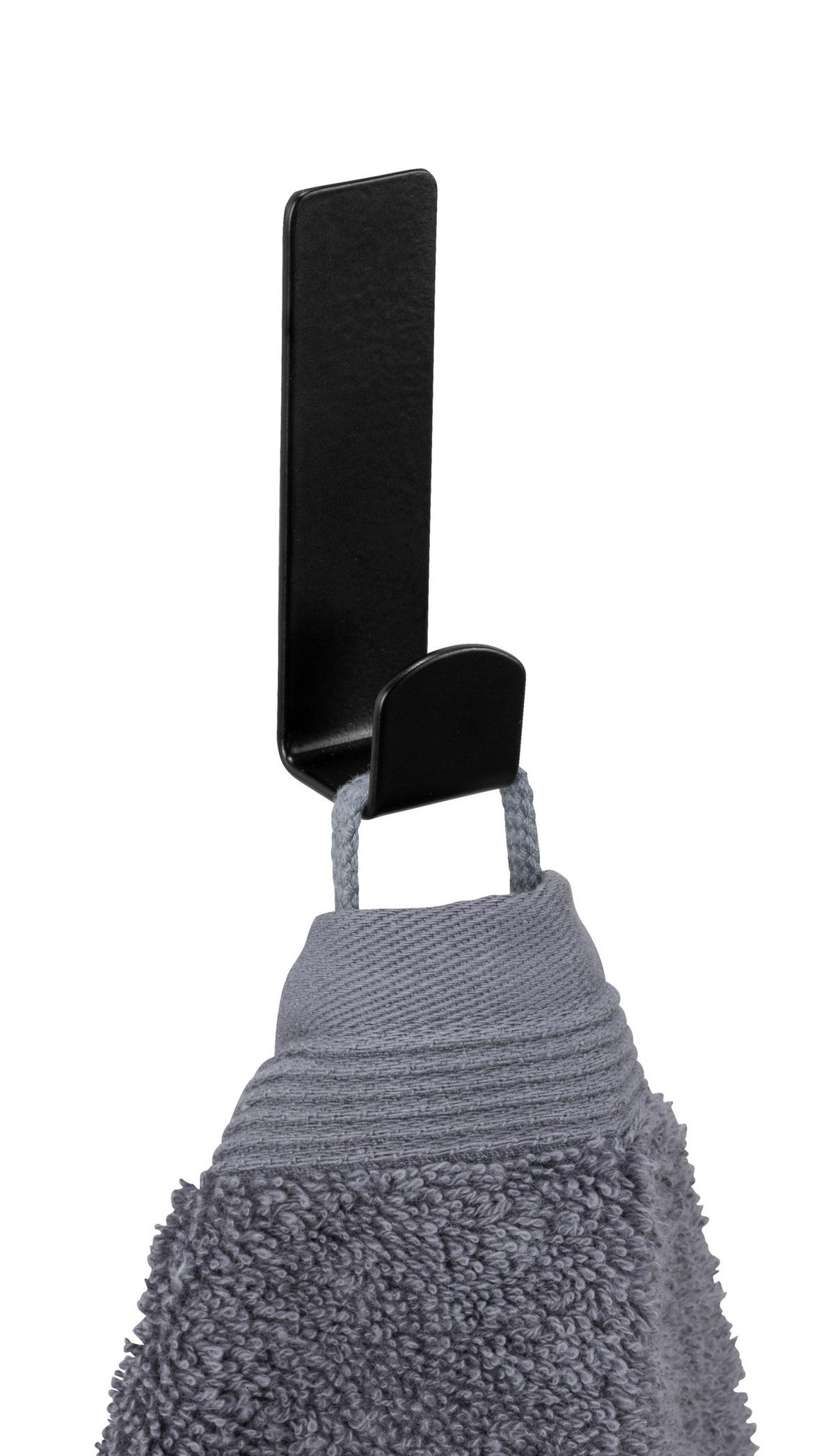 HÁČEK NA STĚNU TURBO-LOC LIZAN - černá, Moderní, kov (2/7/2cm) - Mömax