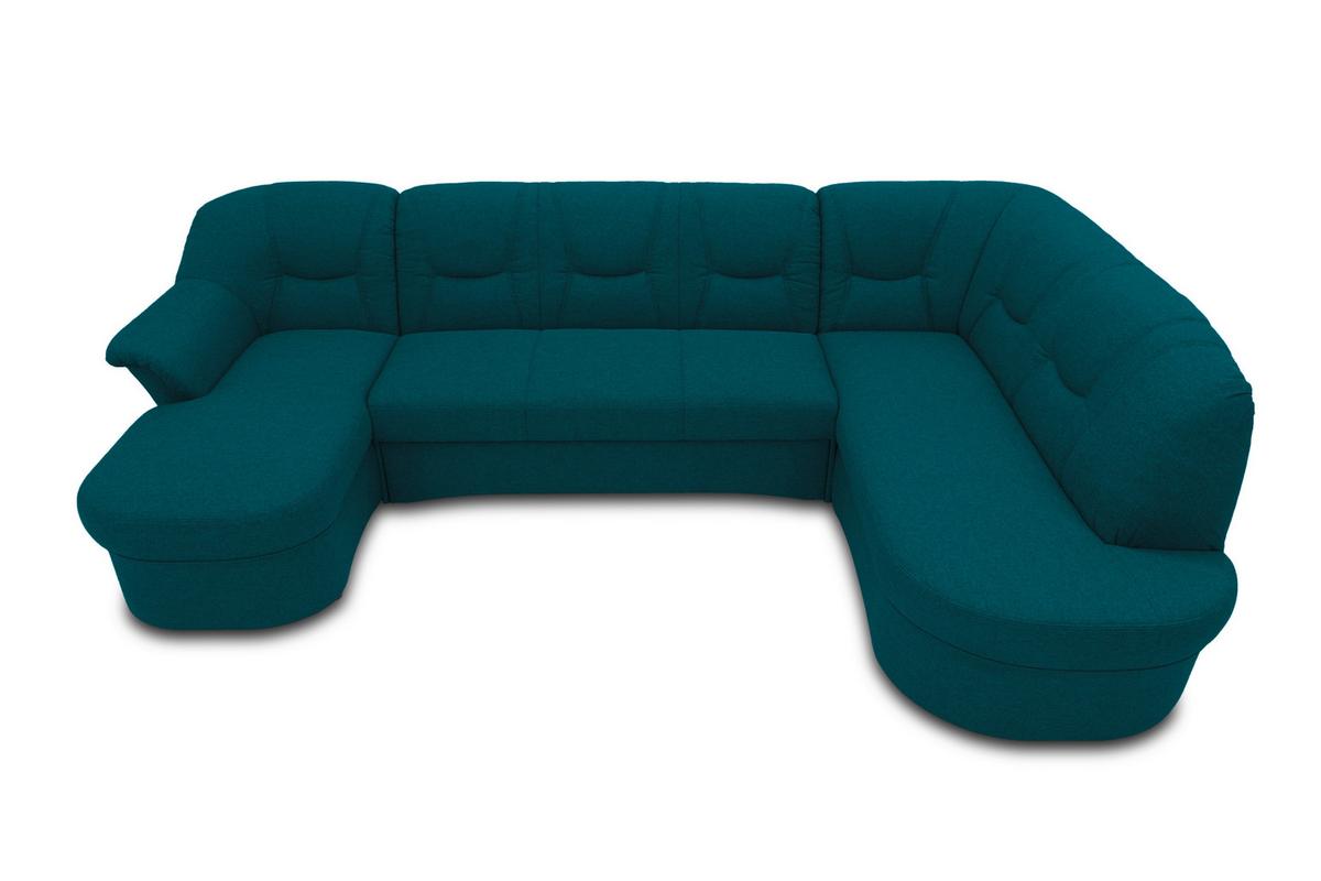 Wohnlandschaft Sarafina Dunkelblau - Schwarz/Dunkelblau, KONVENTIONELL, Textil (146/295/180cm) - MID.YOU