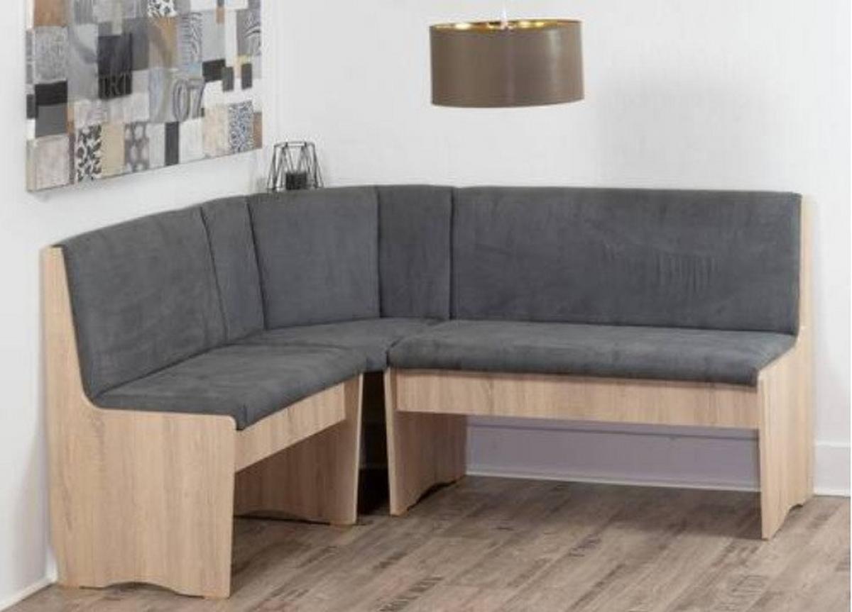 Eckbankgruppe Duisburg Maduso Titanic Grau/eiche D. B: 165cm - Grau/Sonoma Eiche, KONVENTIONELL, Holz/Holzwerkstoff (165/89/125cm) - MID.YOU