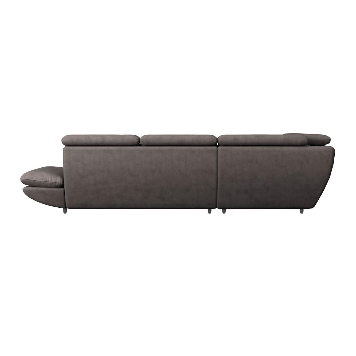 Wohnlandschaft Park - Dunkelbraun/Schwarz, MODERN, Textil (311/233cm) - Luca Bessoni