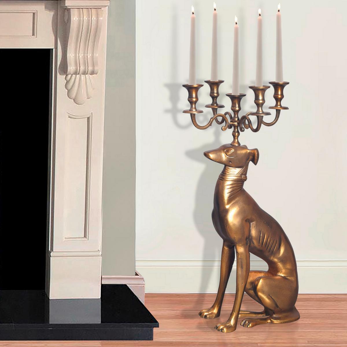 Kerzenhalter Goldfarben B: 26 cm - Goldfarben, Design, Metall (26/69/40cm) - Livetastic