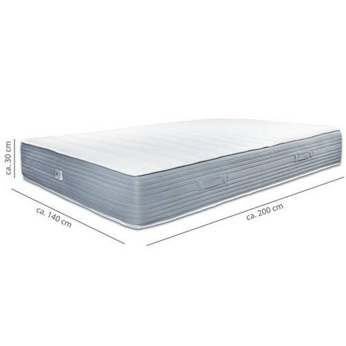Viscomatratze Boxlike 140x200 cm H2+h3 H: 30 cm - Weiß, Basics, Textil (140/200cm) - MID.YOU