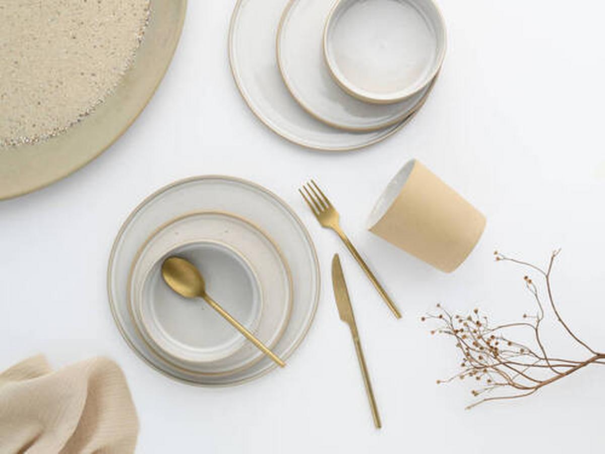 Kombiservice 21532 Futuro White Sand - Sandfarben/Weiß, Trend, Keramik - Creatable