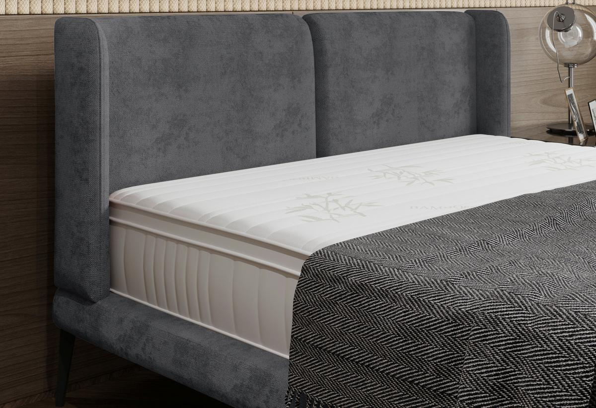 Polsterbett +matratze 180x200 Tessina Sorisso Blaugrau - Blau/Creme, MODERN, Textil (180/200cm) - Livetastic