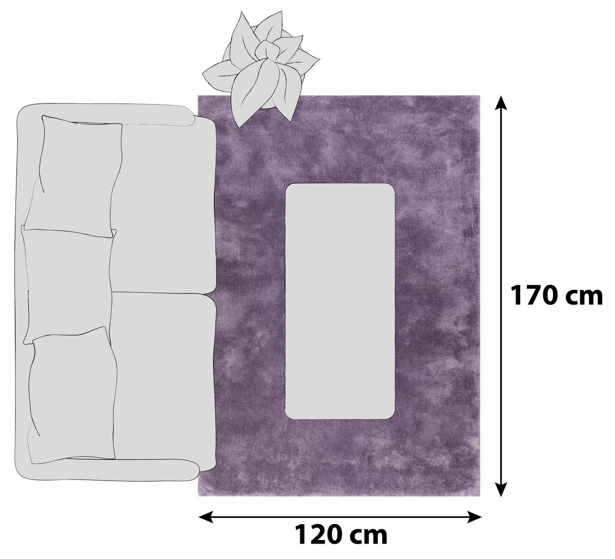 Hochflorteppich Relaxx Lila 120x170 Cm - Lila, Basics, Textil (120/170cm) - Esprit