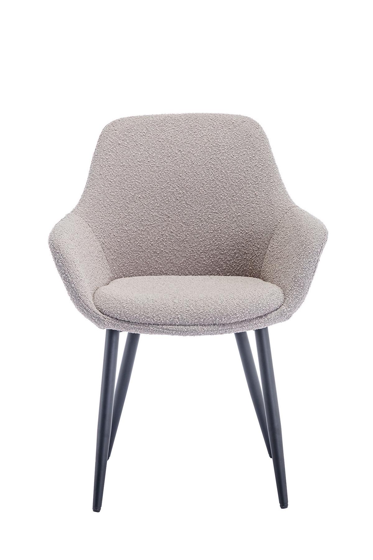 Stuhl-set Taupe B: 64 Cm - Taupe/Schwarz, MODERN, Textil/Metall (64/86/59cm) - Livetastic