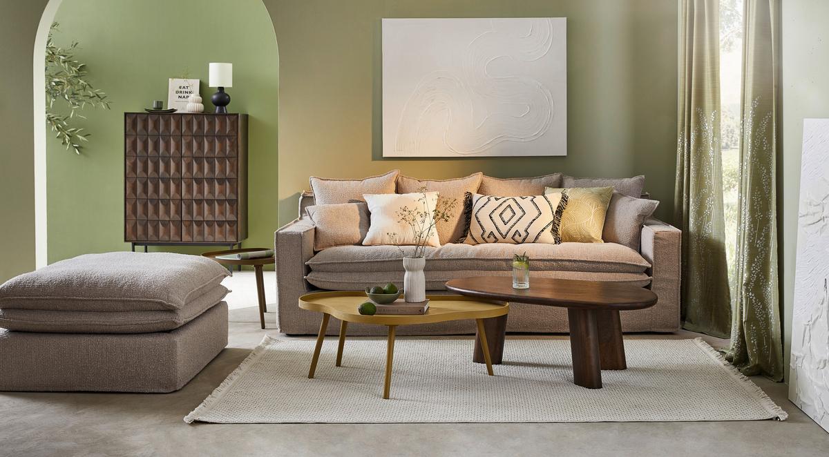 Couchtisch Roundly Walnussfarben L: 110cm - Walnussfarben, Design, Holz (110/60/40cm) - Livetastic