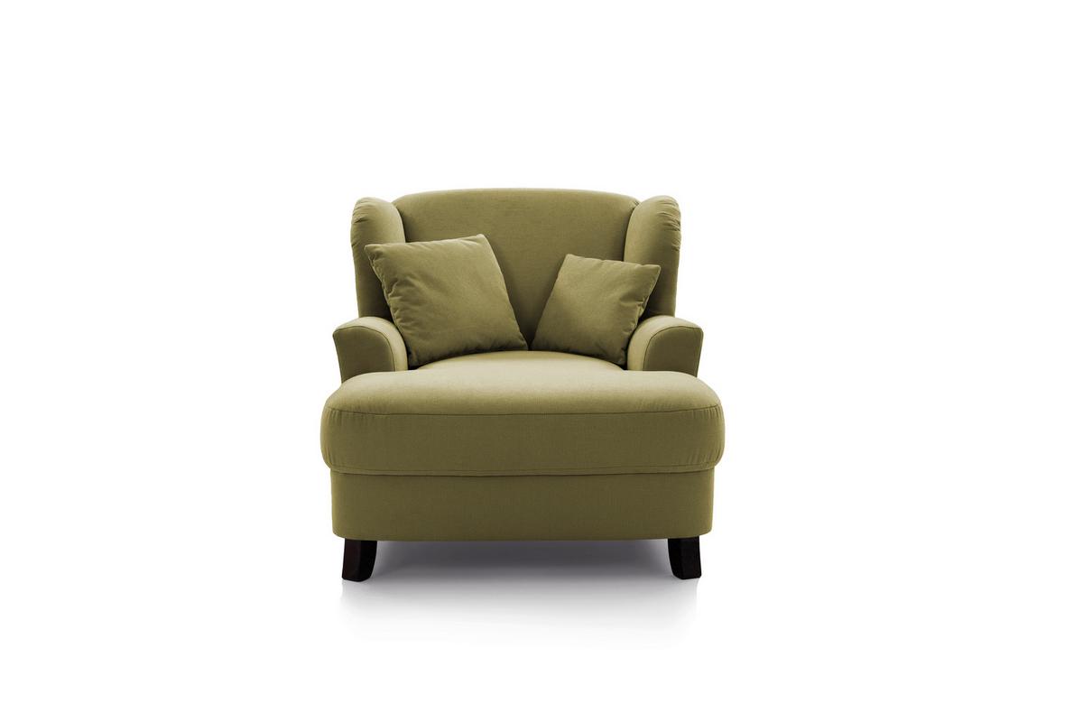XXXL-Sessel Asado dunkelgrün teilmassiv, B: 109 cm - Dunkelgrün/Dunkelbraun, MODERN, Holzwerkstoff/Textil (109/104/145cm) - Sit & More