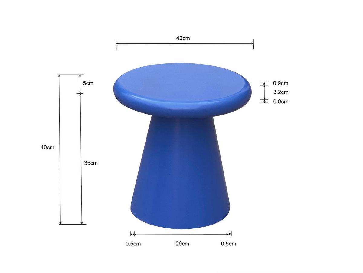 ODKLÁDACÍ STOLEK MARINO -STUDIO- - modrá, Lifestyle, kompozitní dřevo (40/40cm) - Premium Living