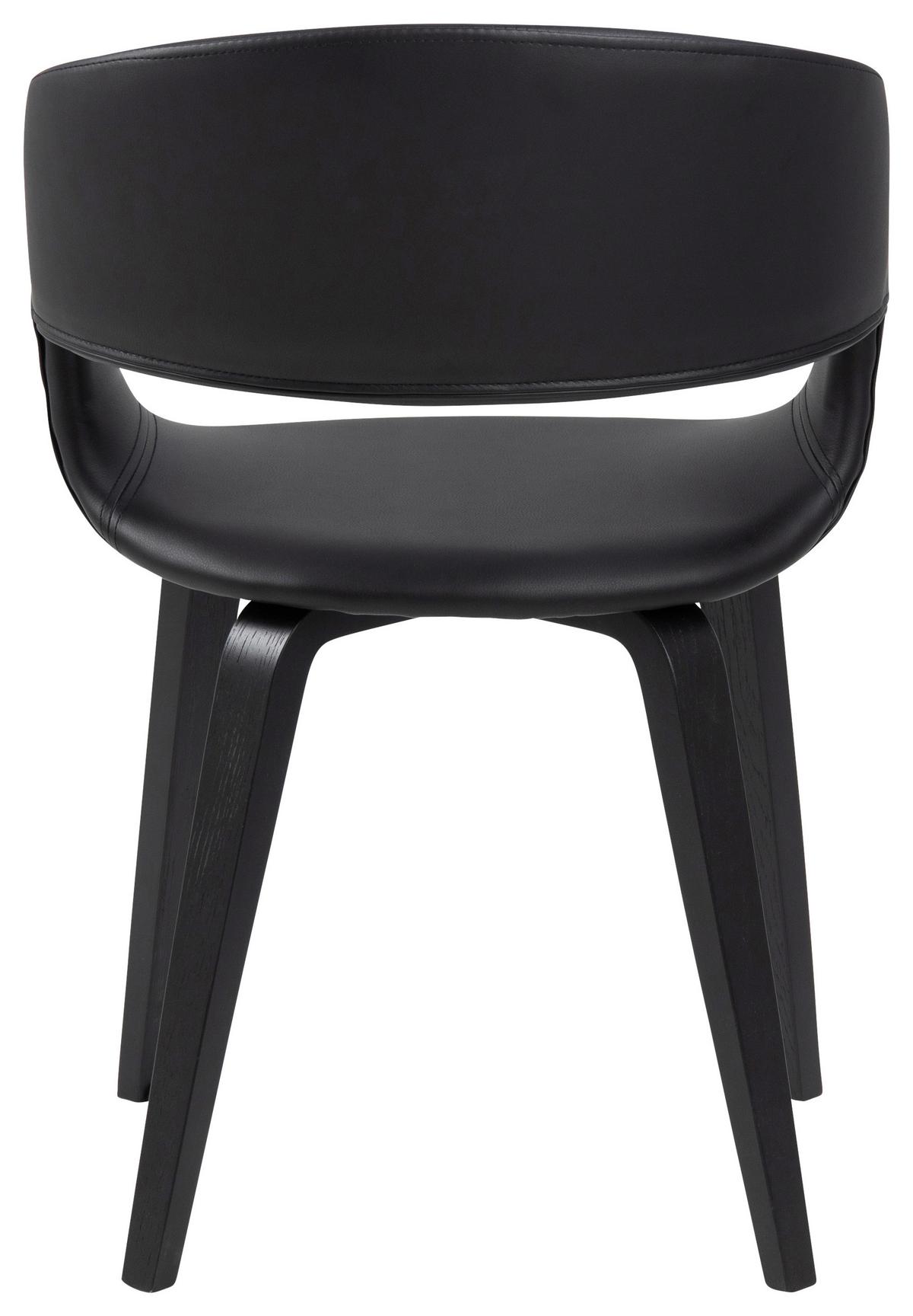 Armlehnstuhl Nova Schwarz - Schwarz, Trend, Holz/Textil (52/77,5/53cm) - MID.YOU