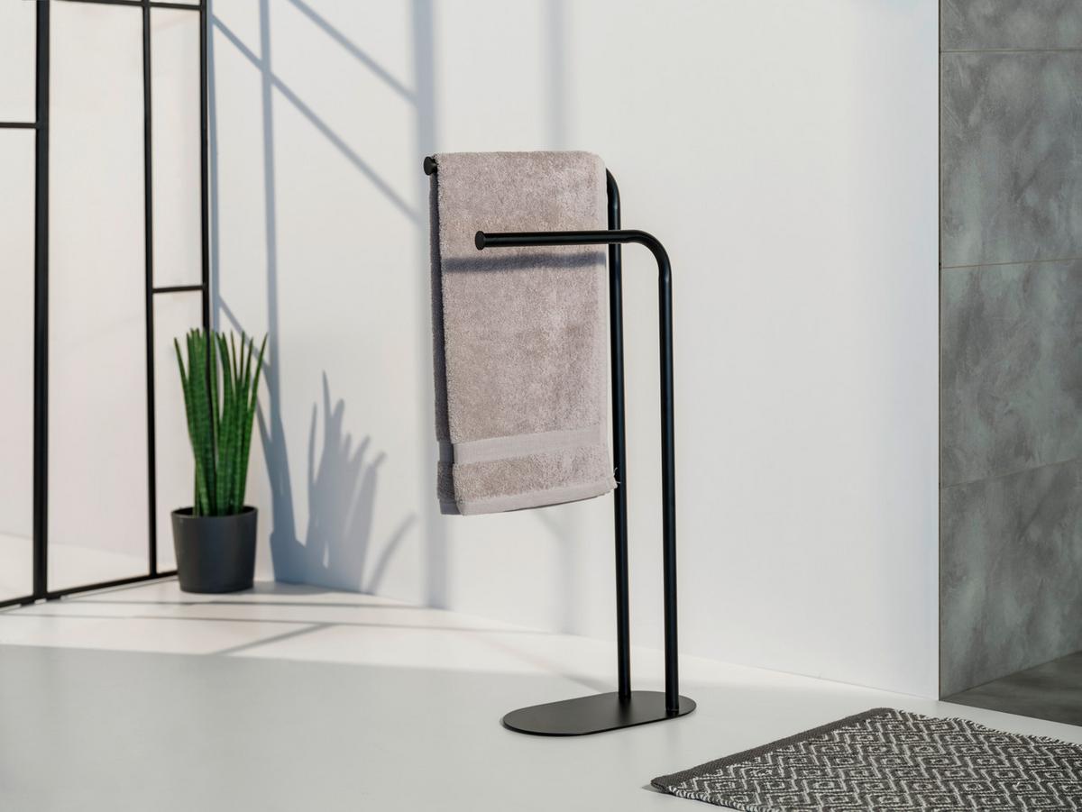 Handtuchhalter Levante Schwarz B: 30 cm - Schwarz, MODERN, Metall (30/79/17cm) - Wenko