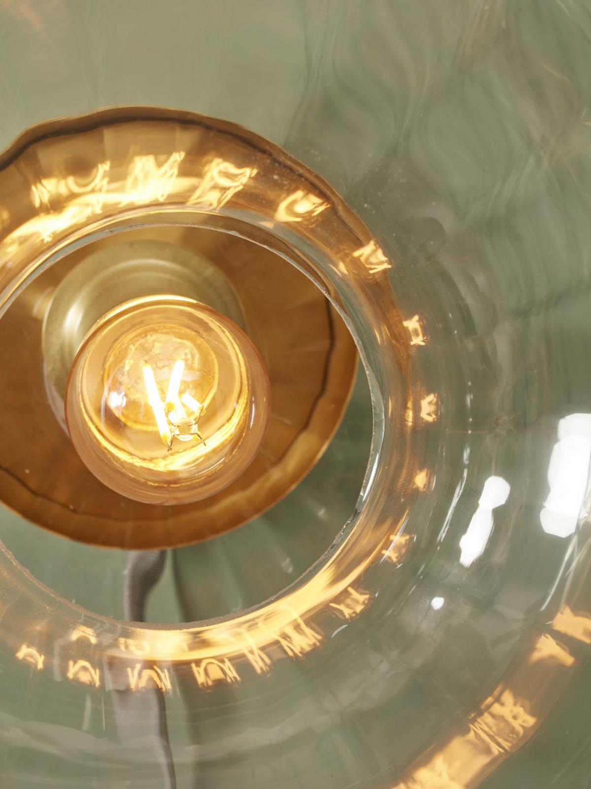Deckenleuchte Brussels D: 28cm 1-Flammig - Transparent/Goldfarben, Basics, Glas/Metall (28cm) - It's about Romi
