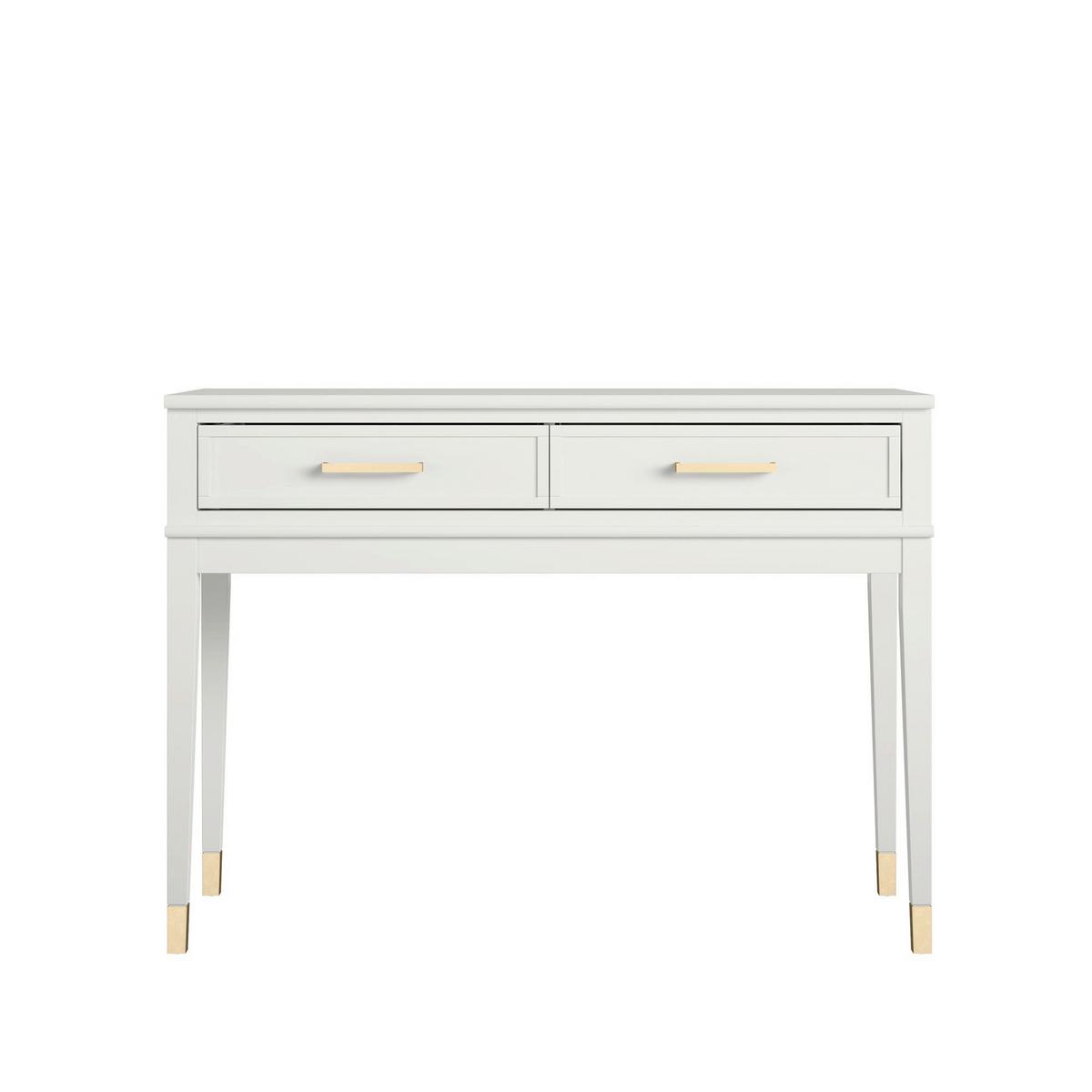 Konsolentisch Westerleigh Weiß L: 105cm - Weiß, Design, Holzwerkstoff/Metall (105/40/76cm) - MID.YOU