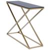 Konsolentisch Xtra Console Goldfarben/Schwarz B: 30 cm - Goldfarben/Schwarz, MODERN, Glas/Metall (100/30/74cm) - Livetastic