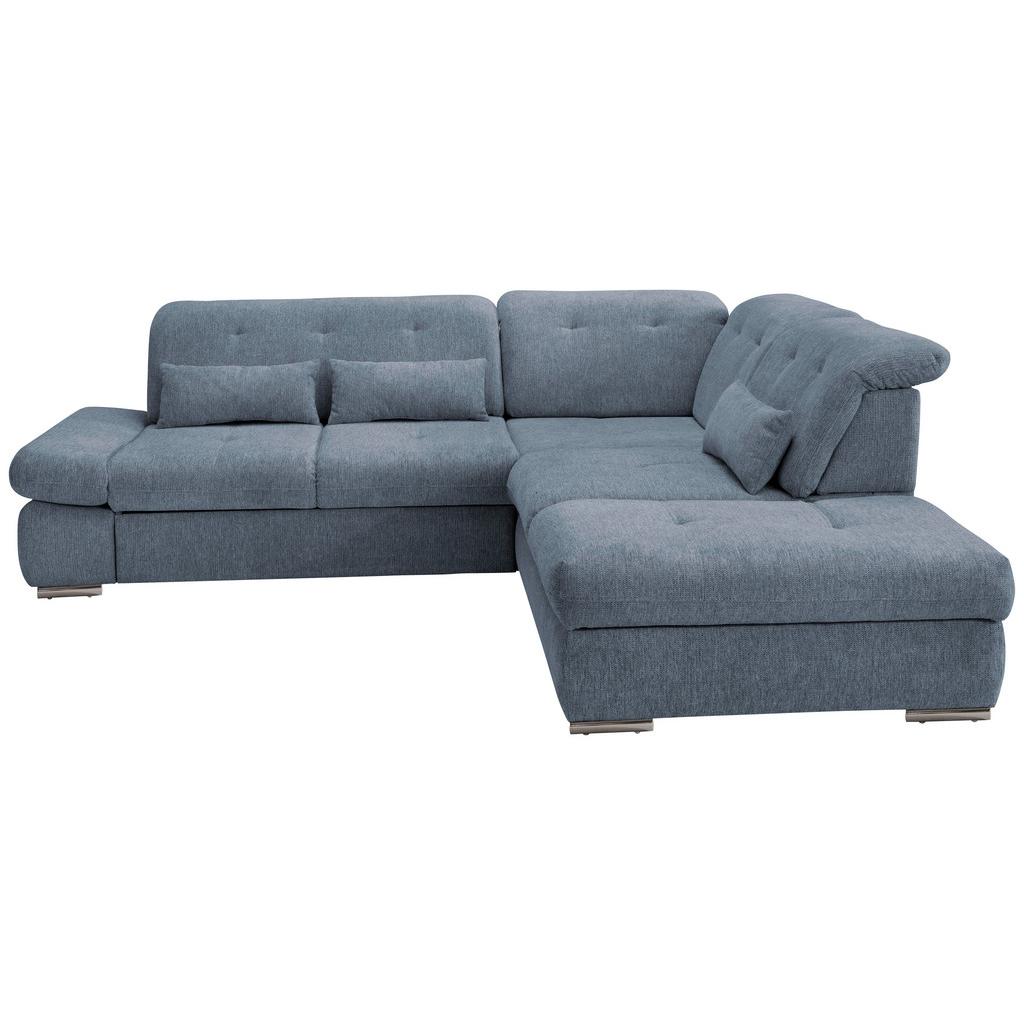 Ecksofa mit Schlaffunktion Dalida Blau Chenille