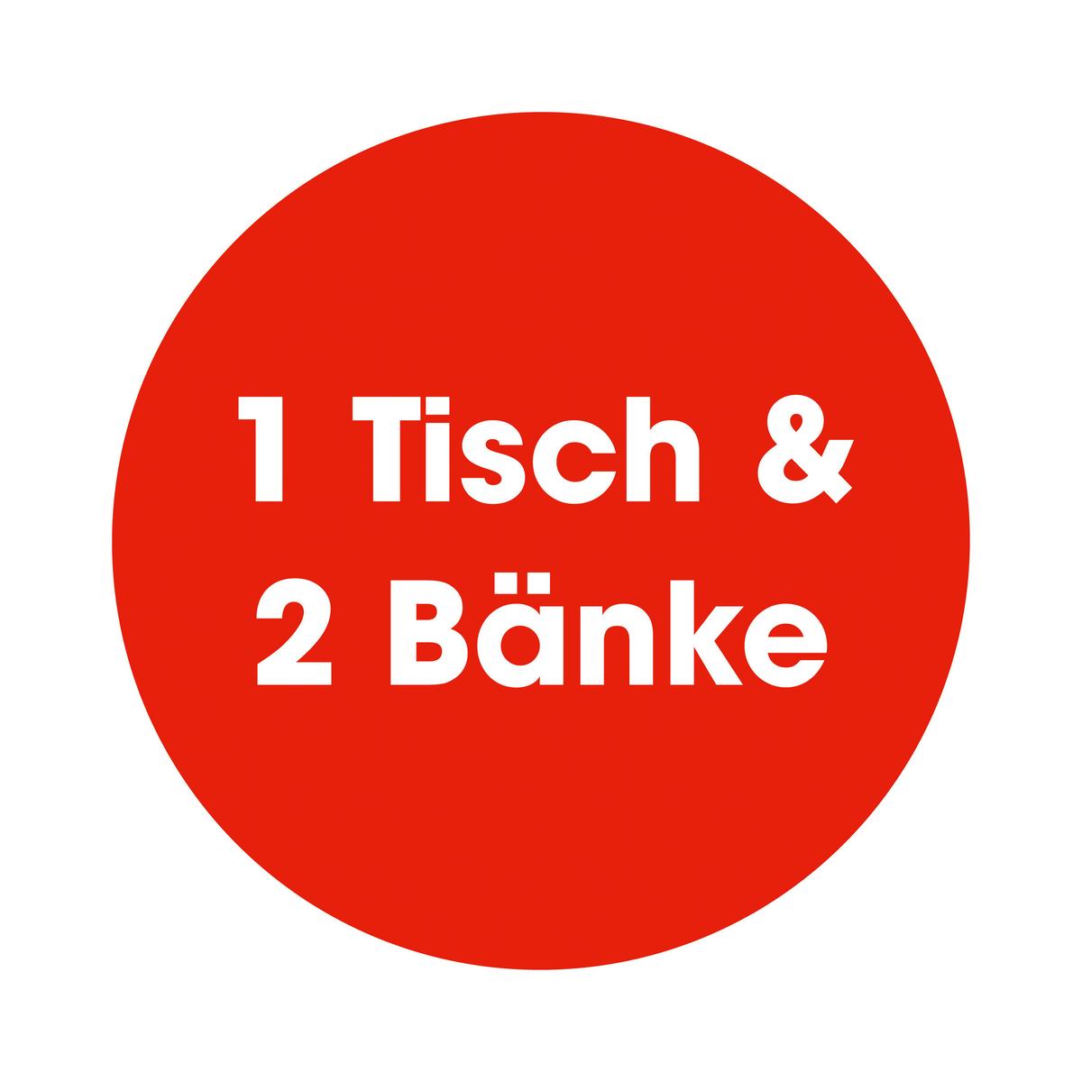 Bierzeltgarnitur 3tlg. - Fichtefarben, Basics, Holz/Metall (167/46/75cm)