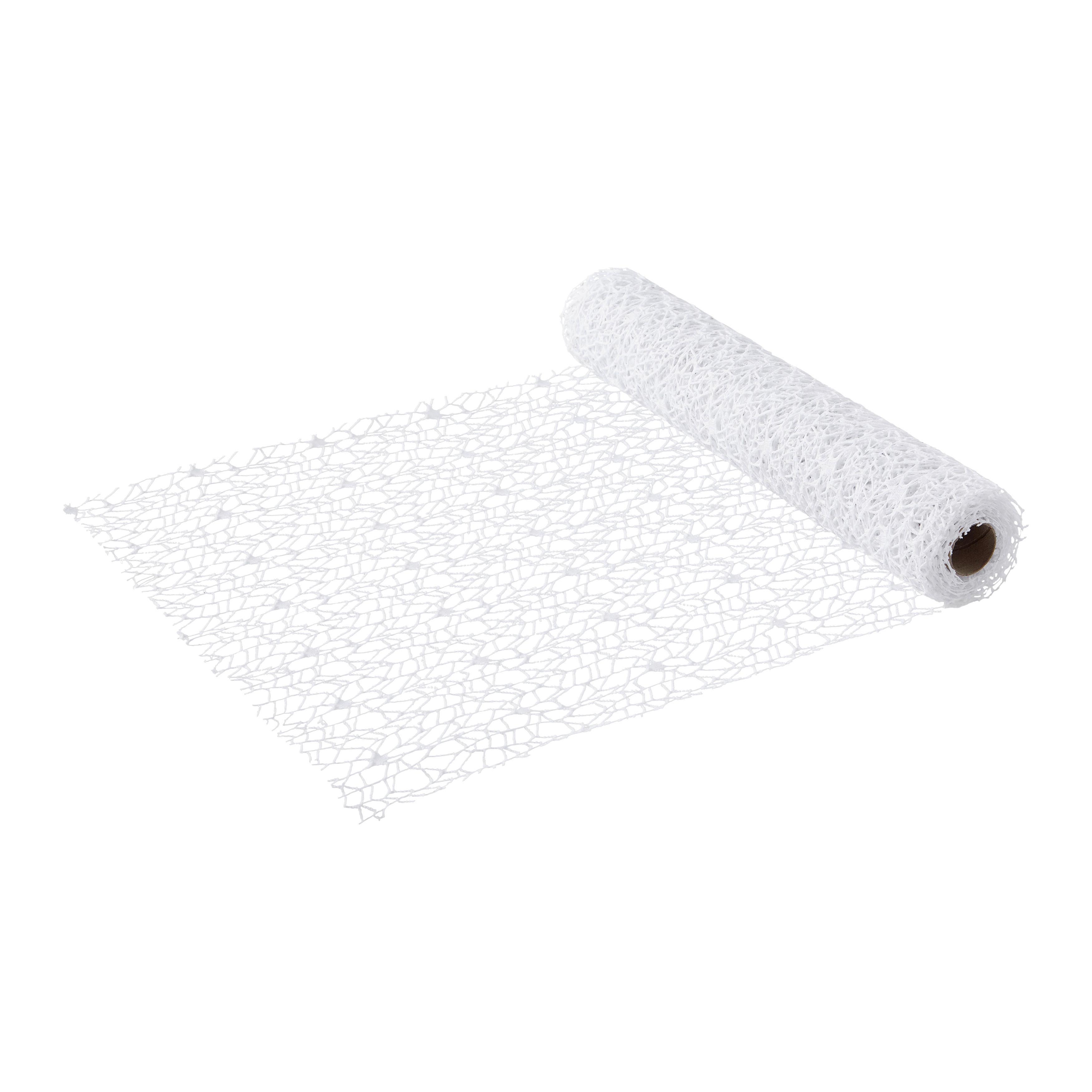 Dekorační látka Spider, 35/300cm, bílá - bílá, textil (35/300cm) - Modern Living