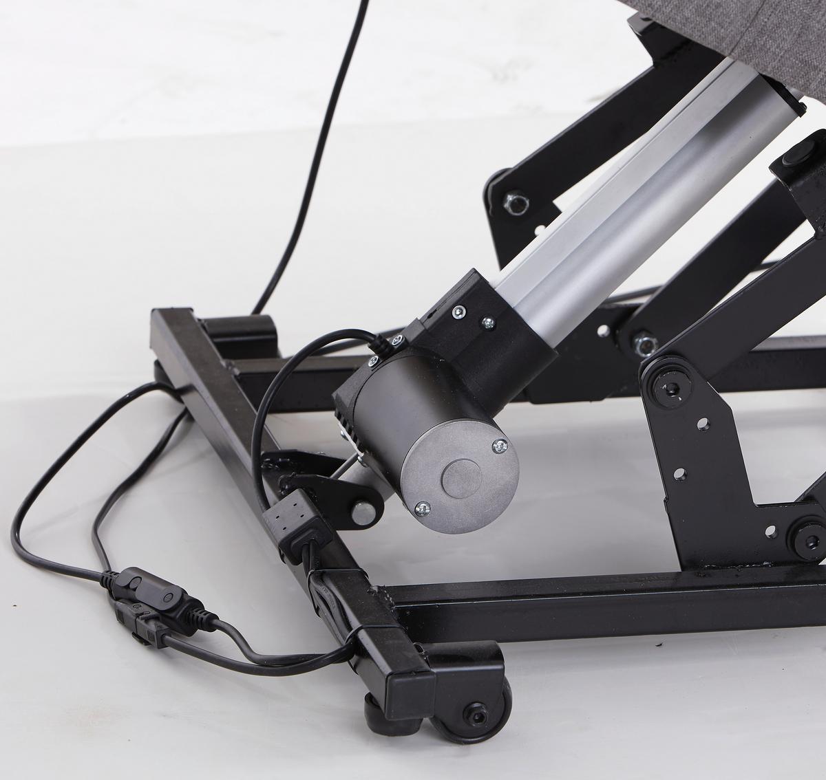 Fernsehsessel Elektrisch Graham Stoffbezug Grau - Grau, KONVENTIONELL, Textil/Metall (66/80-97/90-159,5cm) - Luca Bessoni