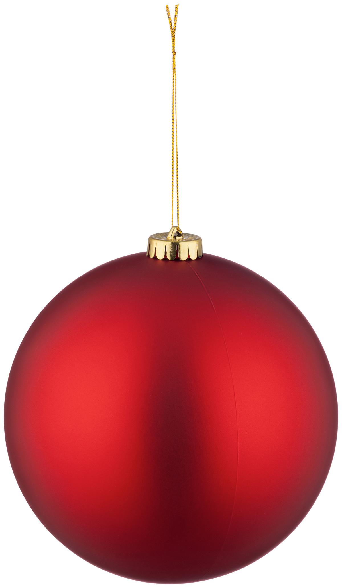 CHRISTBAUMKUGEL Liam, Rot - Rot, KONVENTIONELL, Kunststoff (15cm) - Luca Bessoni
