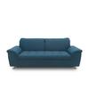 2-sitzer-sofa Mit Kopfteil Verstellbar Franzi Petrol - Chromfarben/Dunkelblau, KONVENTIONELL, Textil (210/81/105cm) - MID.YOU