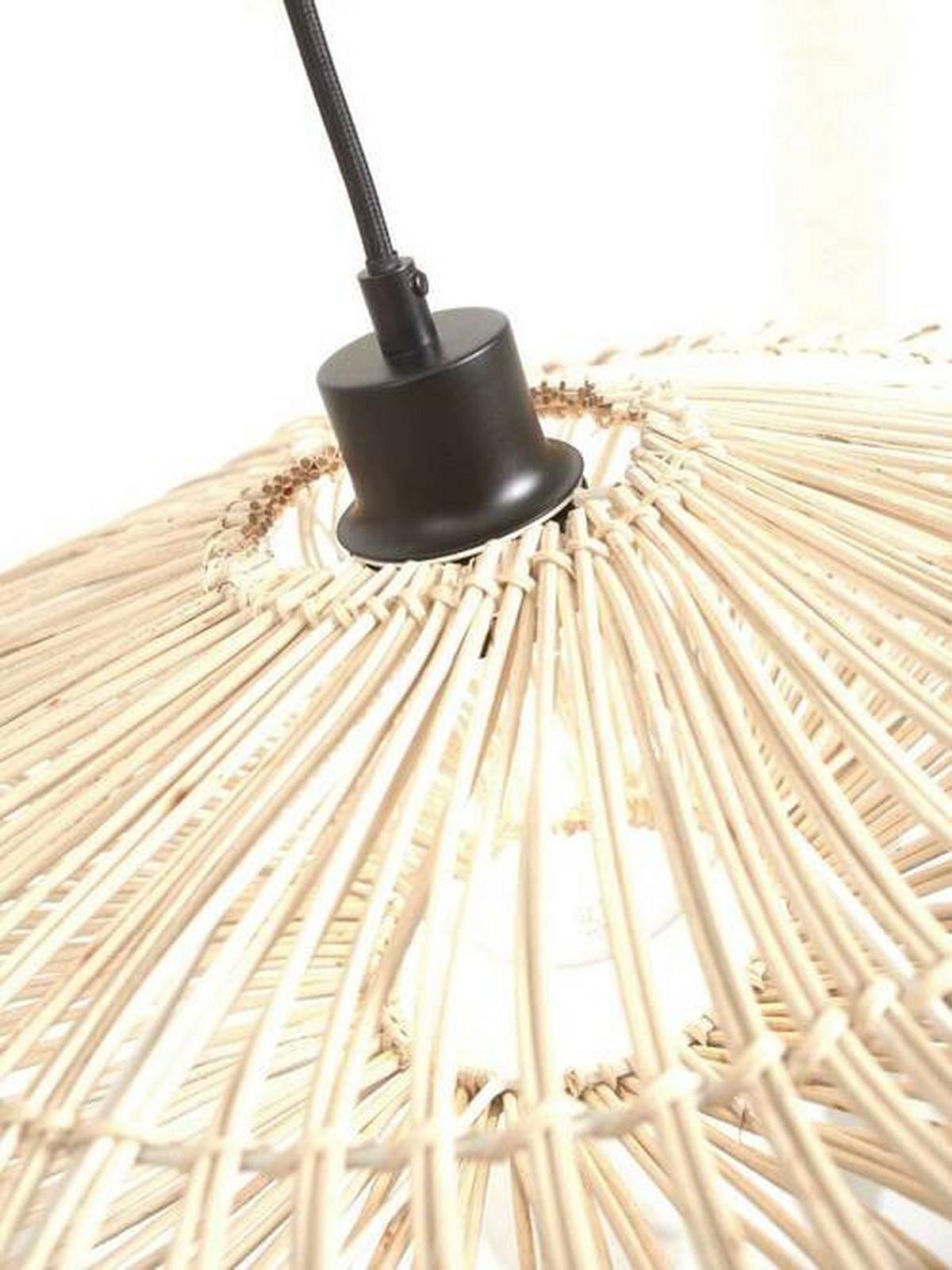 Hängeleuchte Zanzibar/H/4012/W - Weiß, Trend, Naturmaterialien (40/12cm) - Good & Mojo