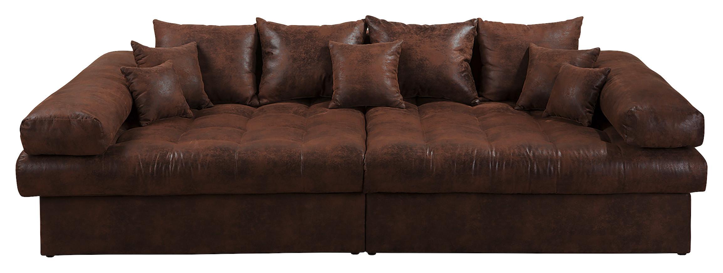 Bigsofa Naomi Dunkelbraun B: 284 Cm - Dunkelbraun/Schwarz, Design, Textil (284/94/148cm) - Livetastic