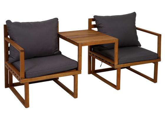 Loungegarnitur Dison - Braun/Grau, MODERN, Holz (175/65/74cm) - Greemotion Loungegarnitur Dison - Braun/Grau, MODERN, Holz (175/65/74cm) - Greemotion