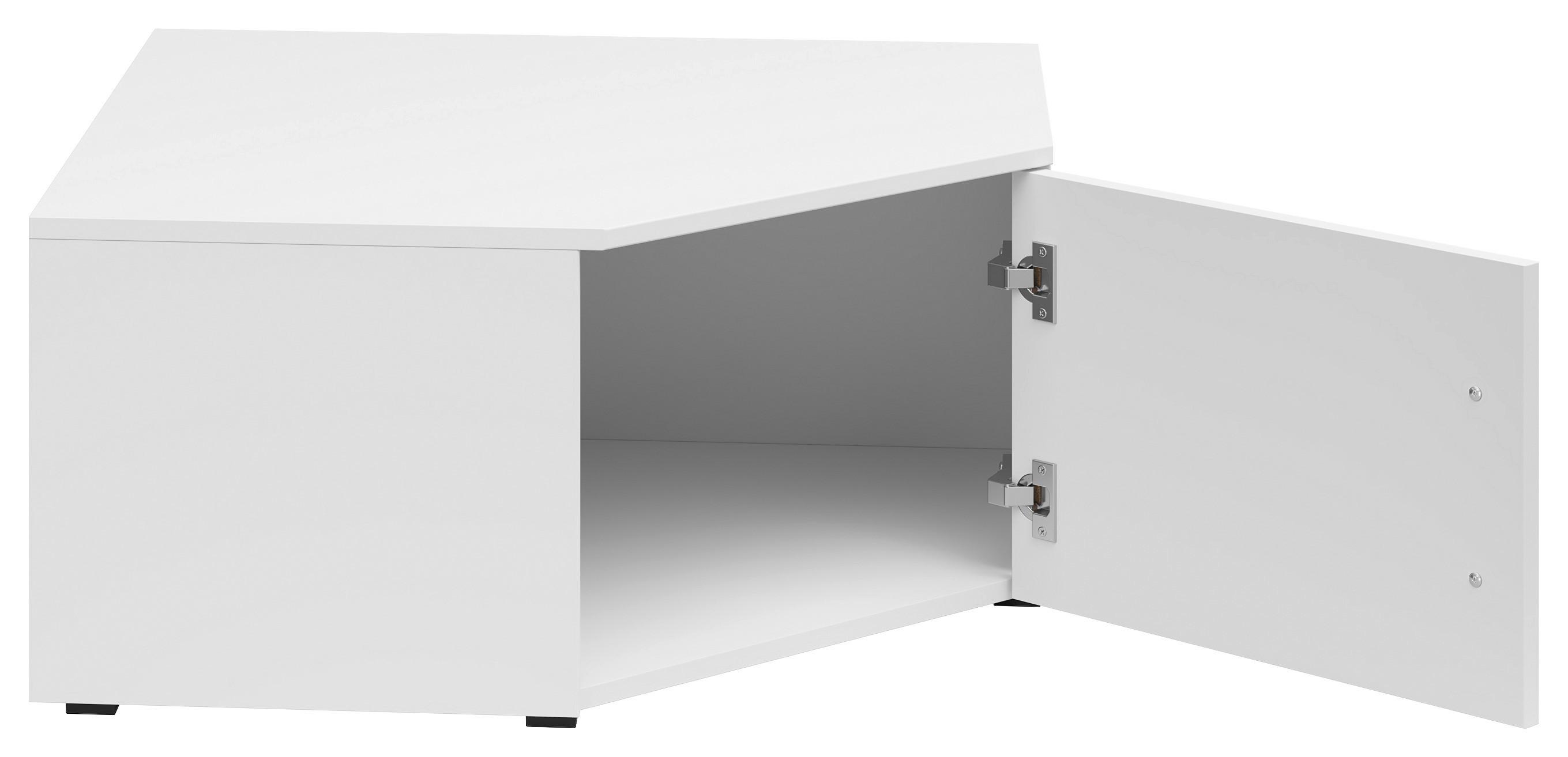 Nadstavec na skriňu Cabinet š: 101 cm - čierna/biela, Modern, kompozitné drevo/plast (71,5/71,5cm)