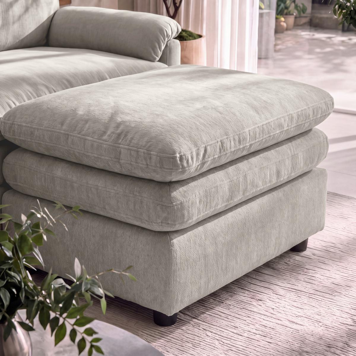 2-dielna súprava ALESSIA, sivá ženilka, max. 360 kg - čierna/sivá, Modern, drevo/textil (188/137cm) - Bessagi Home
