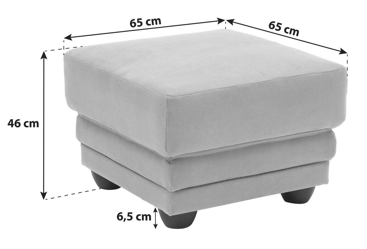 Hocker Nebolo - Anthrazit/Schwarz, Design, Textil (65/46/65cm) - Livetastic