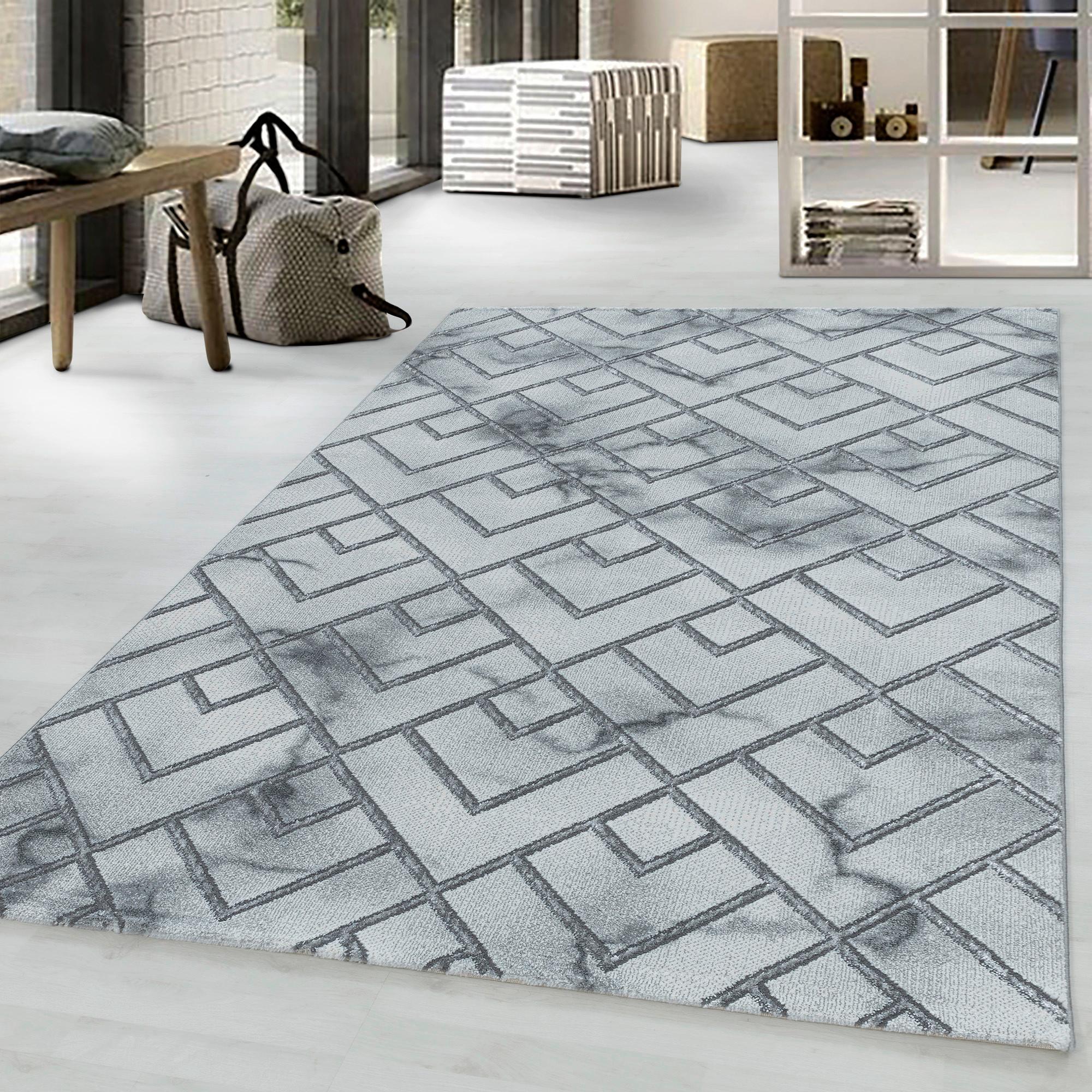 Webteppich Silberfarben Naturfaser Naxos 140x200 cm - Silberfarben, Design, Textil (140/200cm)