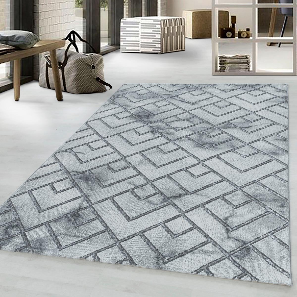 Webteppich Silberfarben Naturfaser Naxos 140x200 cm - Silberfarben, Design, Textil (140/200cm)