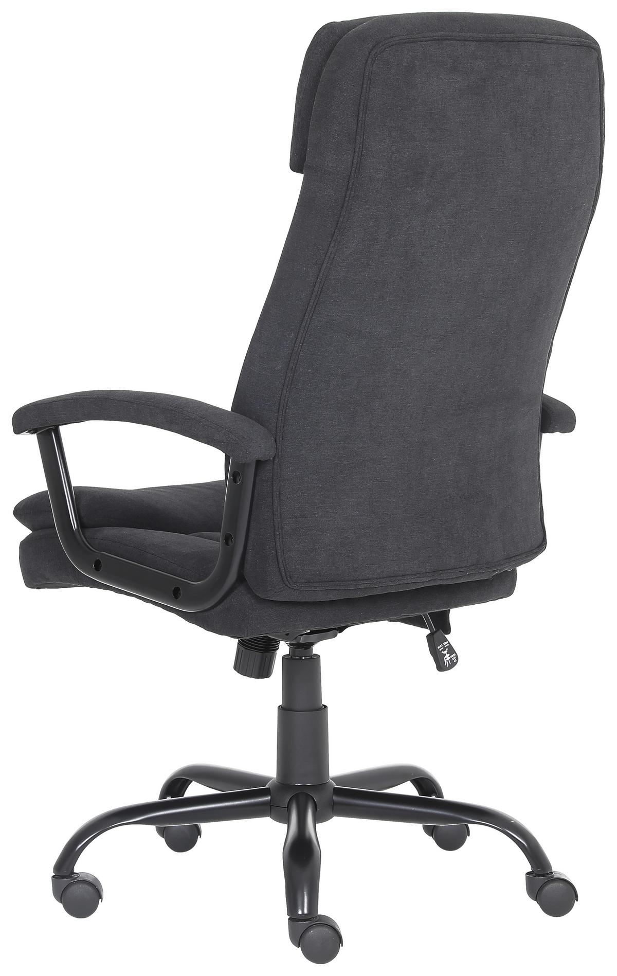 Chefsessel Massage Dunkelgrau B: 62 cm - Dunkelgrau/Schwarz, Trend, Kunststoff/Textil (62/115/60cm)