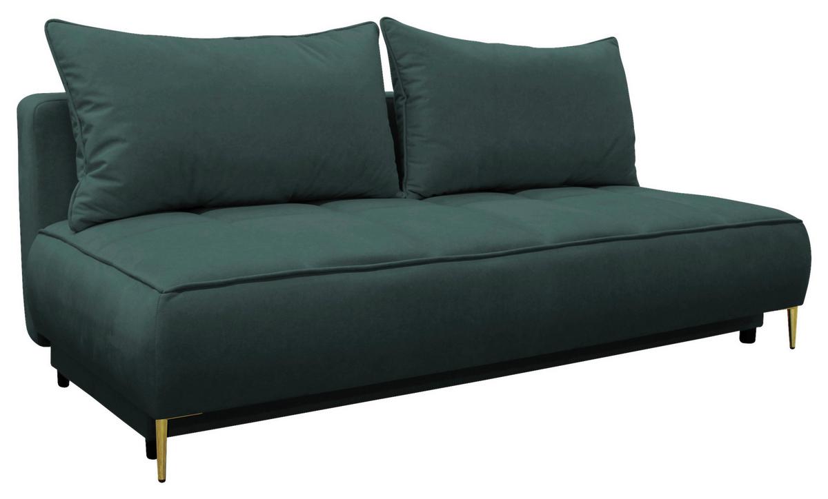 Schlafsofa Zoom Blau B: 200 cm - Blau/Goldfarben, Design, Textil (200/90/97cm) - MID.YOU