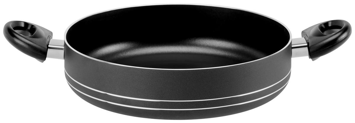 Servierpfanne Verena D/H: ca. 26/6,5 cm Aluminium - Klar/Edelstahlfarben, MODERN, Glas/Kunststoff (26/6,5cm) - Luca Bessoni