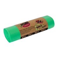 Szemeteszsák 60 Liter - zöld, Basics, műanyag (15/2,5/6cm)