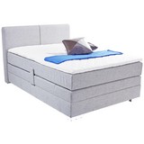 Boxspringbett mit Bettkasten 140x200cm Tina, Hellgrau - Hellgrau, KONVENTIONELL, Textil (140/200cm)