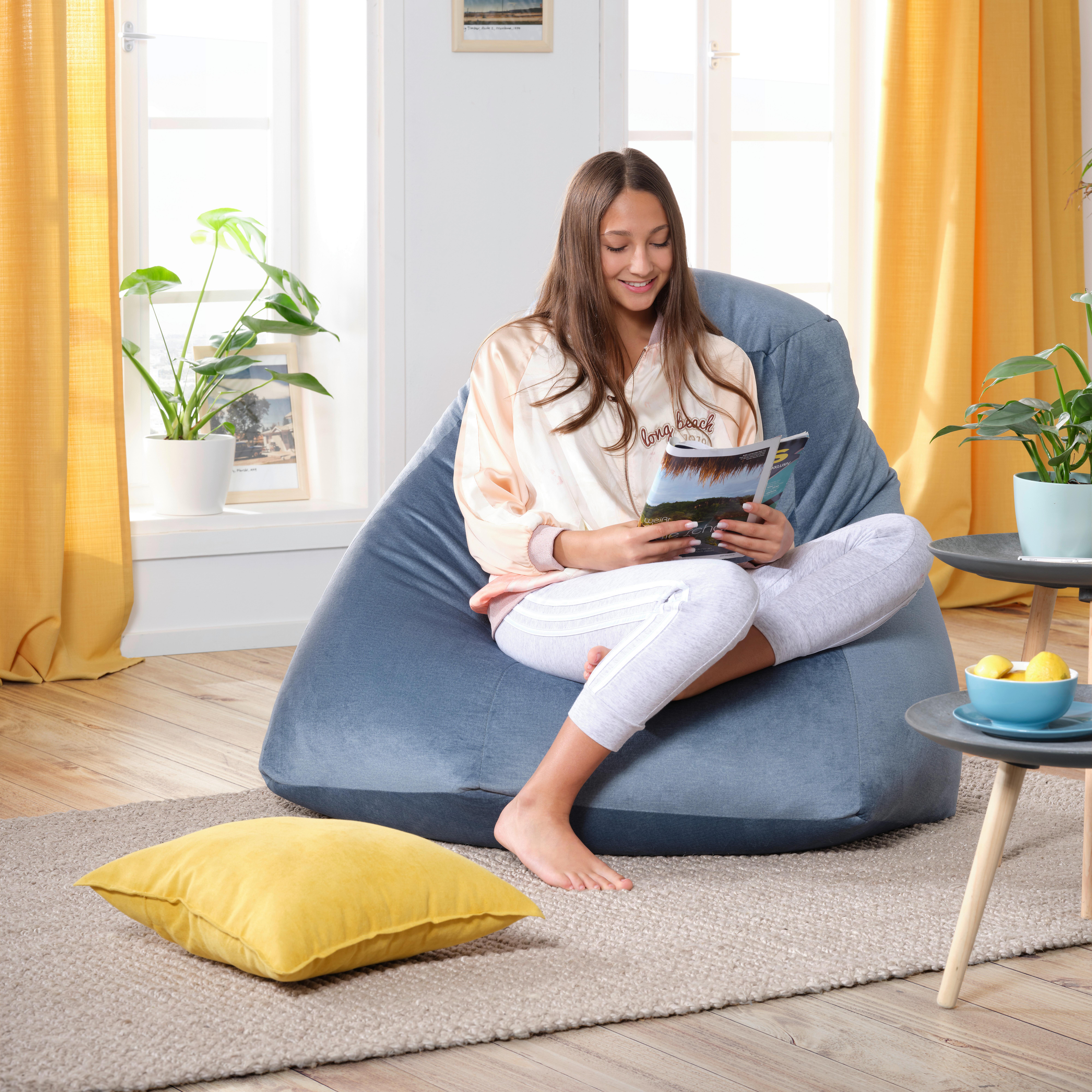 Sedací vak VERONA, modrá - modrá/tyrkysová, textil (90/105/90cm) - Modern Living