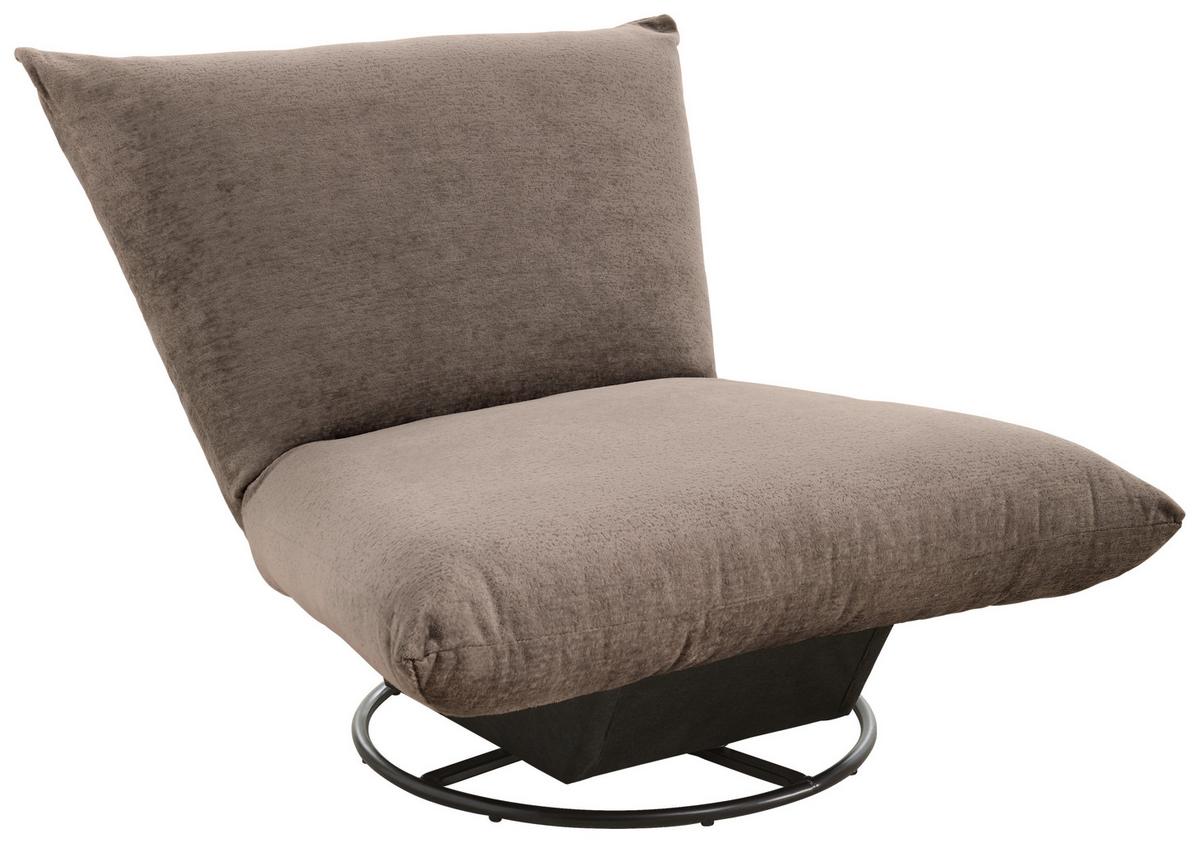 Relaxsessel Cremona Polyester Dunkelbraun - Dunkelbraun/Schwarz, Design, Textil (100/78/96cm) - Livetastic