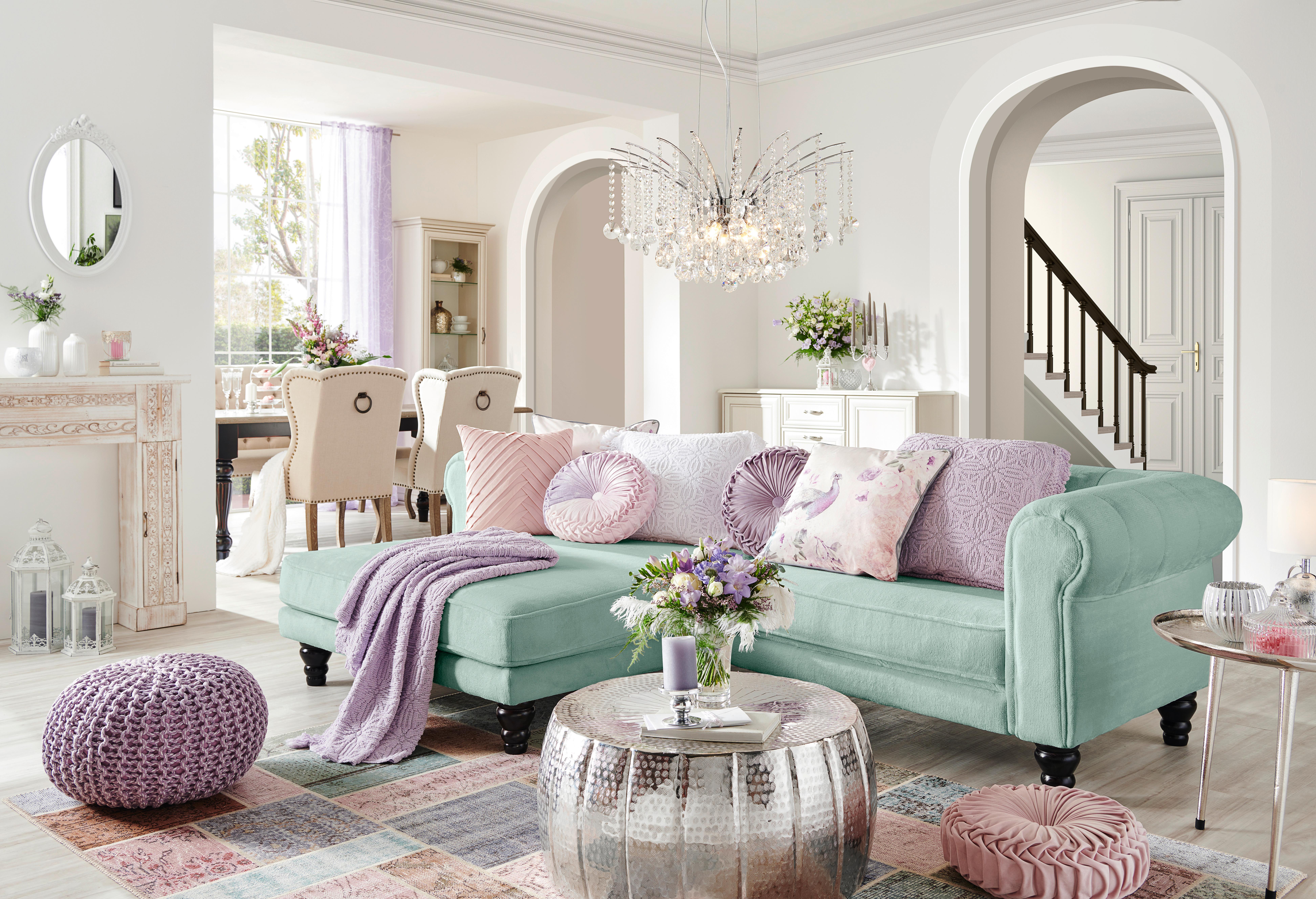 Ecksofa Junte Mintgrün S: 160x260 Cm - Dunkelbraun/Mintgrün, Design, Textil (160/260cm) - MID.YOU