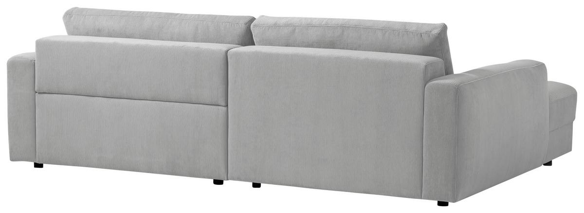 Ecksofa Bourbon - Schwarz/Grau, MODERN, Textil (176/250cm) - Trendmanufaktur