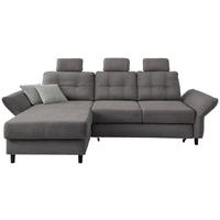 Ecksofa Brizzini Graubraun S: 176/250-280 cm - Graubraun/Hellgrau, MODERN, Holz/Textil (176/250-280cm) - Livetastic