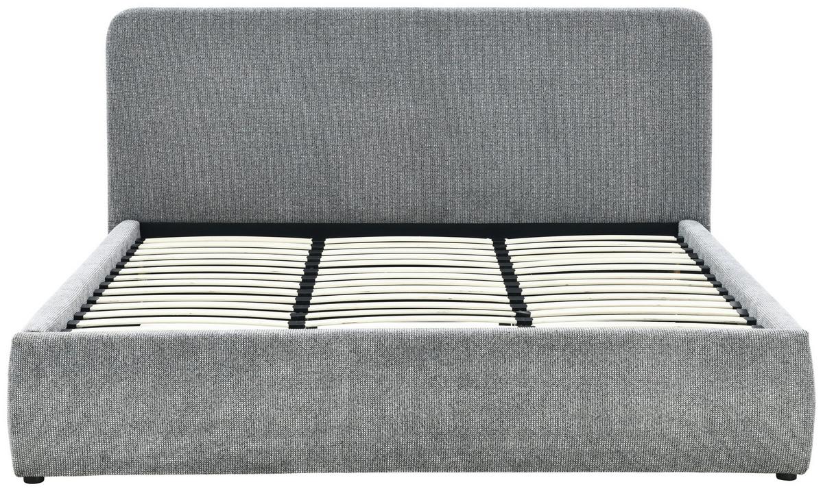 Polsterbett Kora Grau B: 204 Cm - Eichefarben/Schwarz, Design, Holz/Textil (204/116/218cm) - MID.YOU