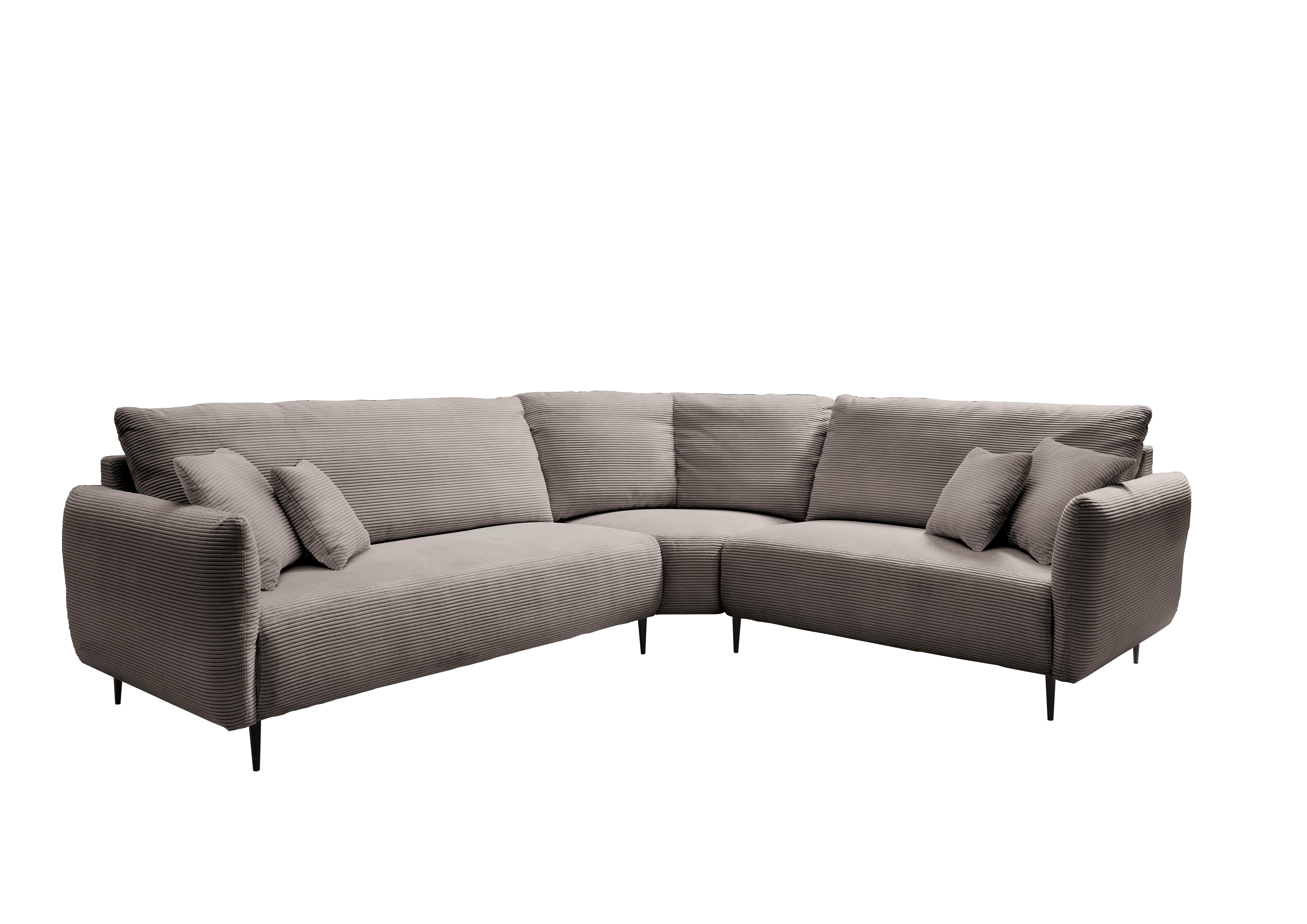 Ecksofa Vanilla Graubraun S: 294x256 Cm - Graubraun/Schwarz, Design, Textil (294/256cm) - Livetastic