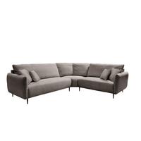 Ecksofa Vanilla Graubraun S: 294x256 Cm - Graubraun/Schwarz, Design, Textil (294/256cm) - Livetastic