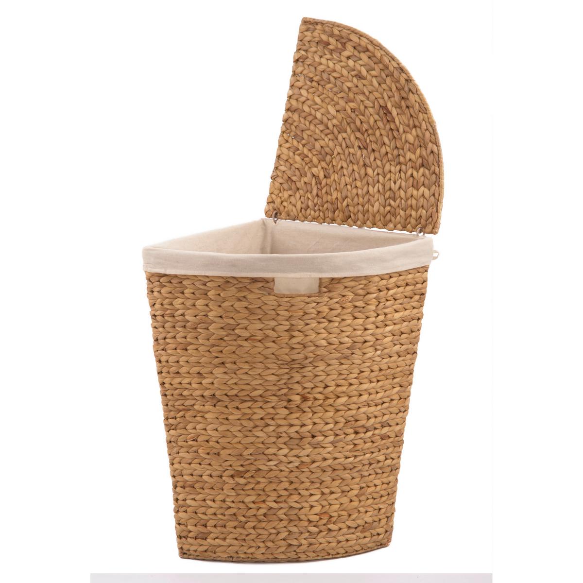 Wäschesammler LxBxH: 52x38x57 cm - Braun, Basics, Naturmaterialien (52/38/57cm)