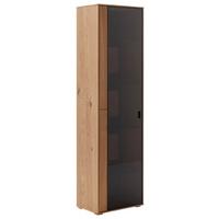 Vitrine Assini Wildeiche B: 58 cm - Wildeiche, Design, Glas/Holz (58/206/37cm) - MID.YOU