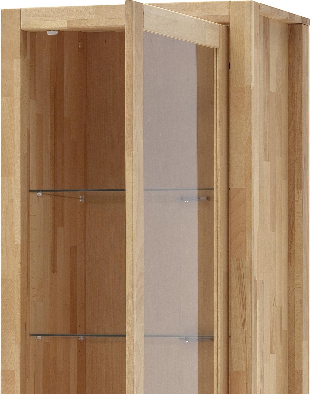 Vitrine Buchefarben, B: 66 Cm - Buchefarben, Design, Glas/Holz (66/203/40cm) - MID.YOU